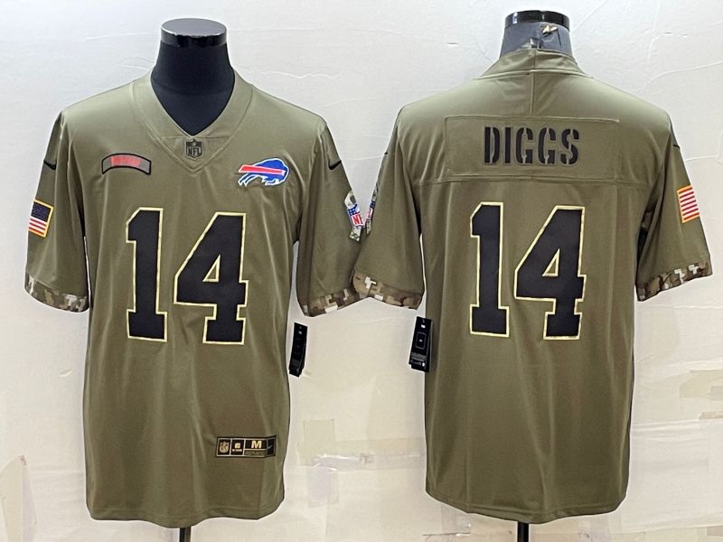 Men Buffalo Bills #14 Diggs Green 2022 Vapor Untouchable Limited Nike NFL Jersey